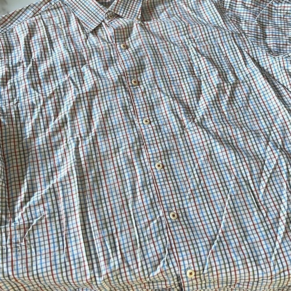 Peter Millar Short Sleeve Button Down Mens Large